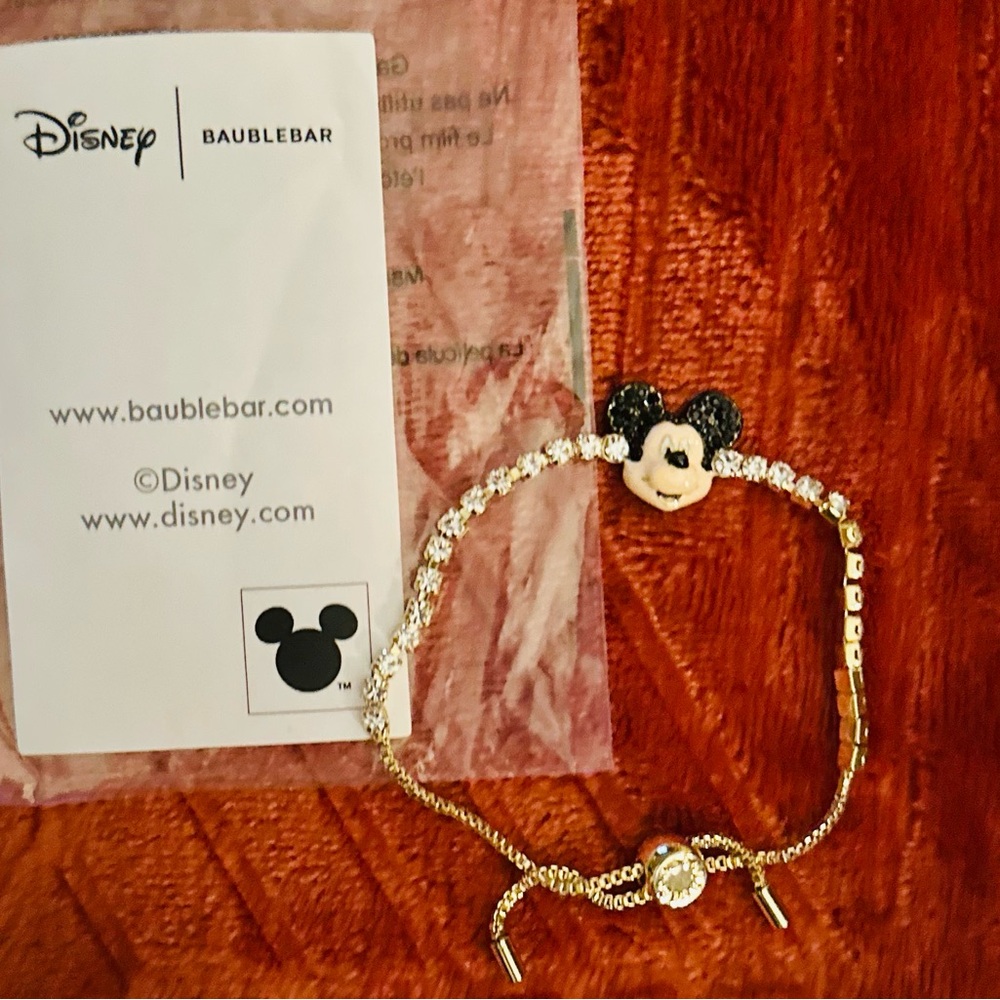 BaubleBar Disney Mickey Mouse Gold Bracelet